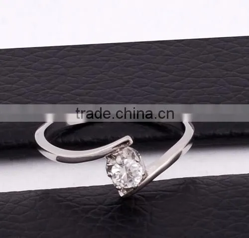 Fashion Cute Stainless steel Rose Gold Diamond Ring