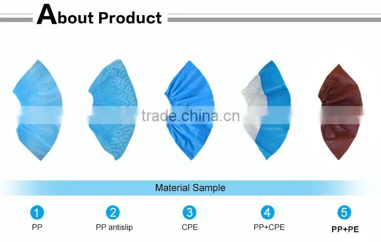 White color wholesale disposable nonwoven shoe cover