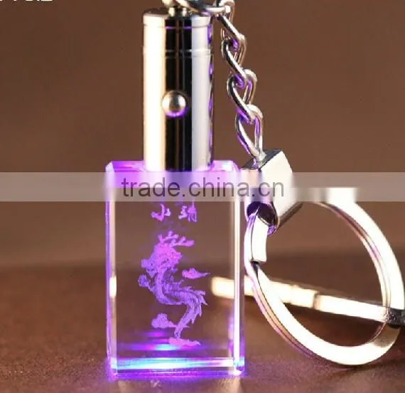 3D laser crystal keychain