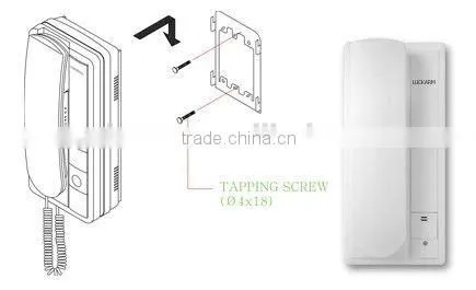 2012 Cheapest 250m intercom/LED light audio door phone