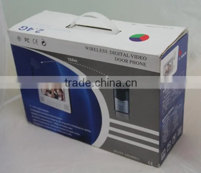 Auto record 7"TFT wired security smart video door phones with memory