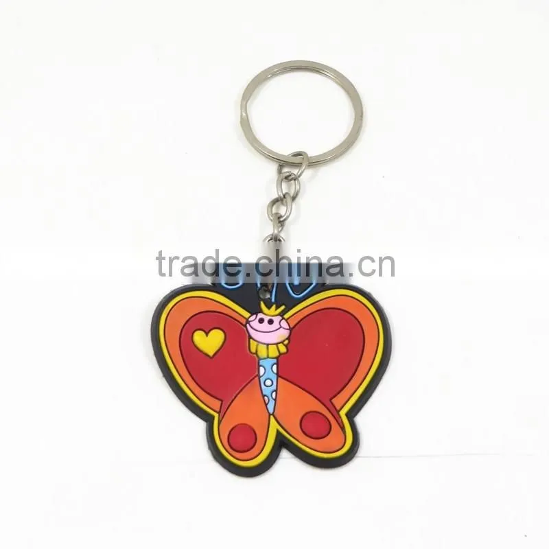 Yiwu Manre Best selling advertising custom pvc keychain/ 2d custom keychain