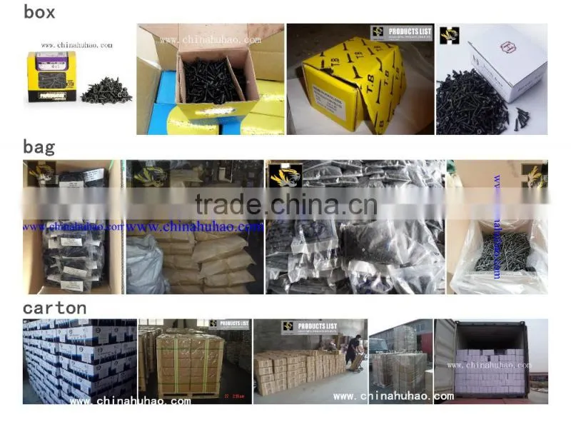 customized countersunk head zinc plating self tapping screw