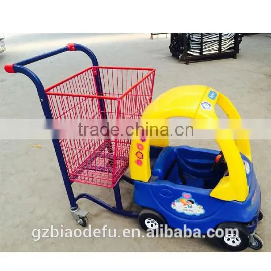 Fashion supermarket shopping trolley easy moving