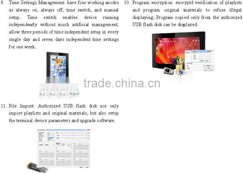 New Products 10inch Black Color Android WIFI LCD Advertising Player
