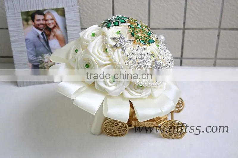 Elegant crystal wedding Bridal bouquet