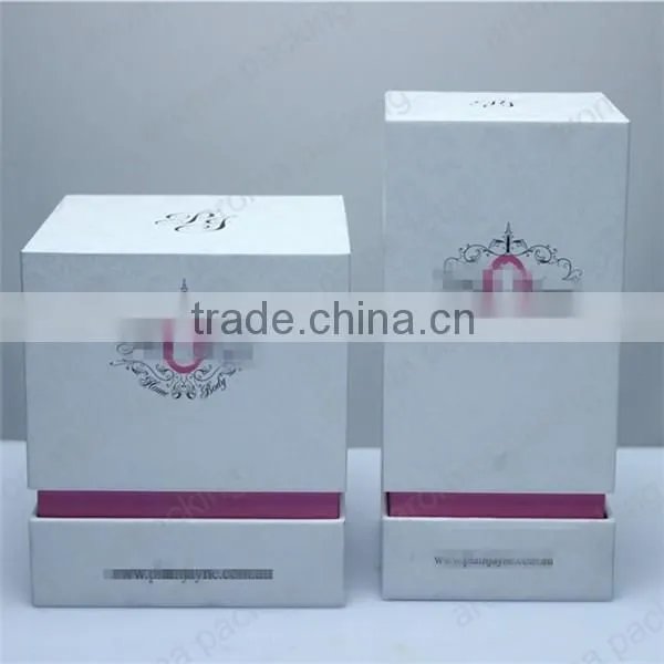 OEM custom design accept glass reed diffuser bottle with luxury white packing box
