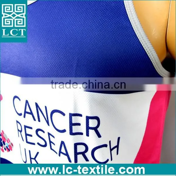 wholesale cheap custom imprint moisture-wicking sport jersey vest for running