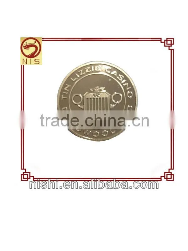 customize metal silver plated coin