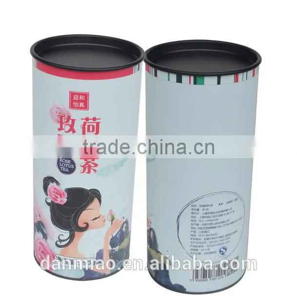 Luxury red round perfume bottle box perfume paper tube with lid