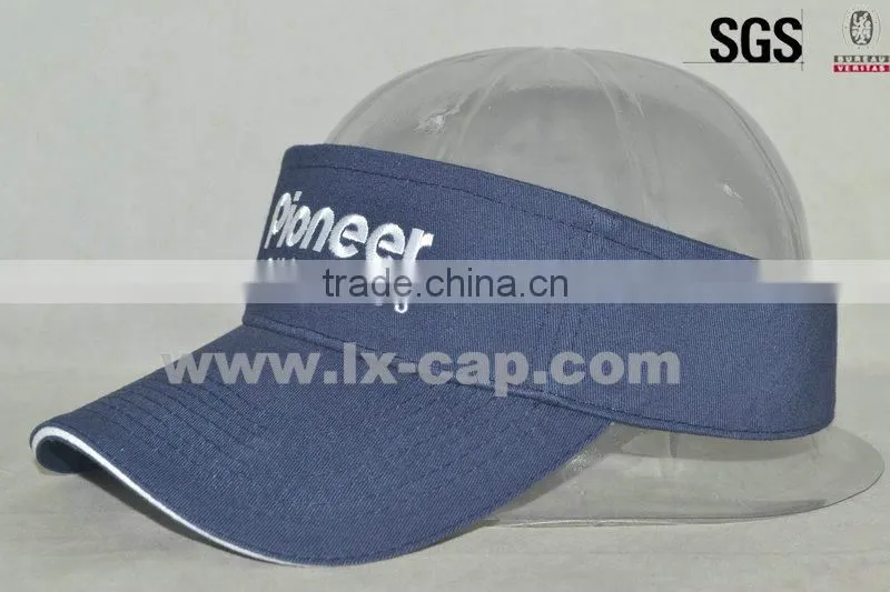 100% cotton sun visor cap