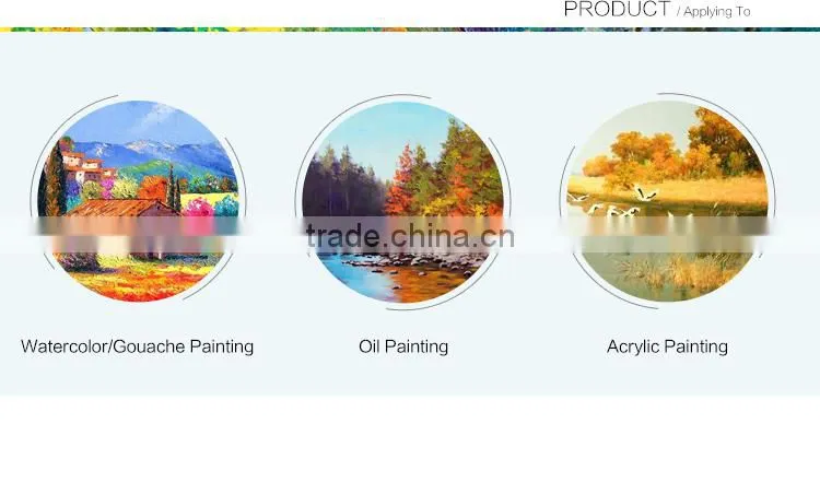 Wholesale art kid paint brush set artistic painting 6pcs, long wooden handle and nylon hair paint brushes for art