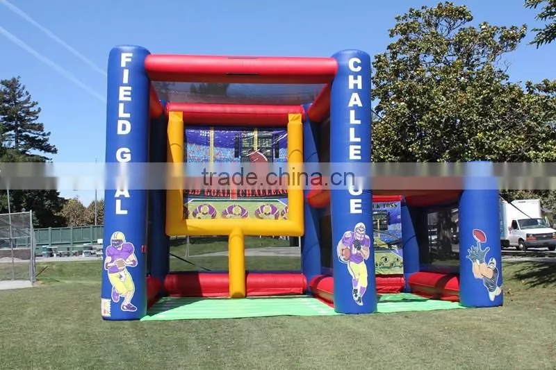 2016 popular inflatable field goal challenge, adults inflatable football toss