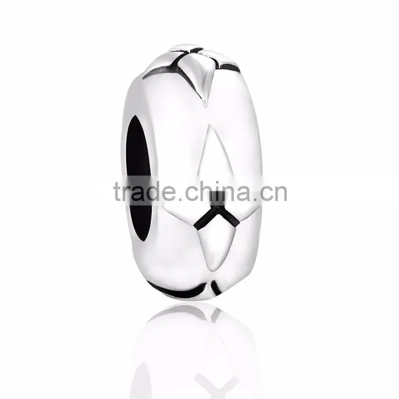 925 Sterling Silver Bead oxidized Stopper Charm products Charms Bead silver metal Jewelry STY004