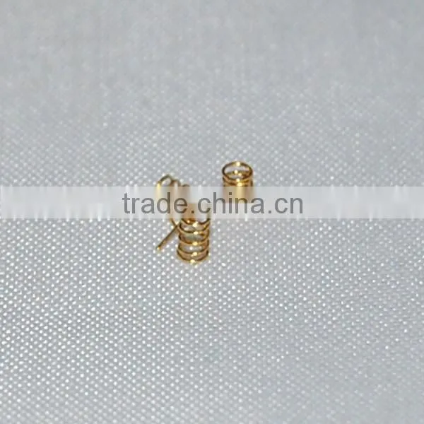 Phosphor copper Gold-plating spring for conductive terminal of mini earplug manufacturer
