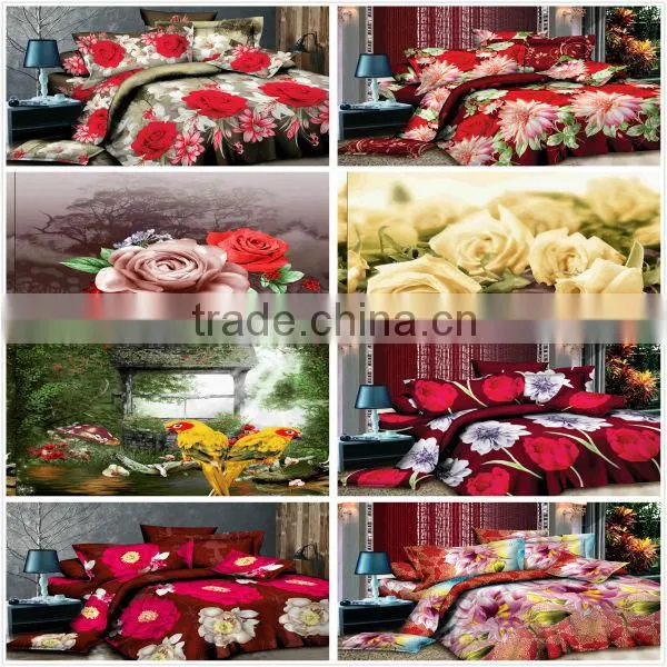 disperse/reactive printed polyester peach skin microfiber fabric for bed sheet