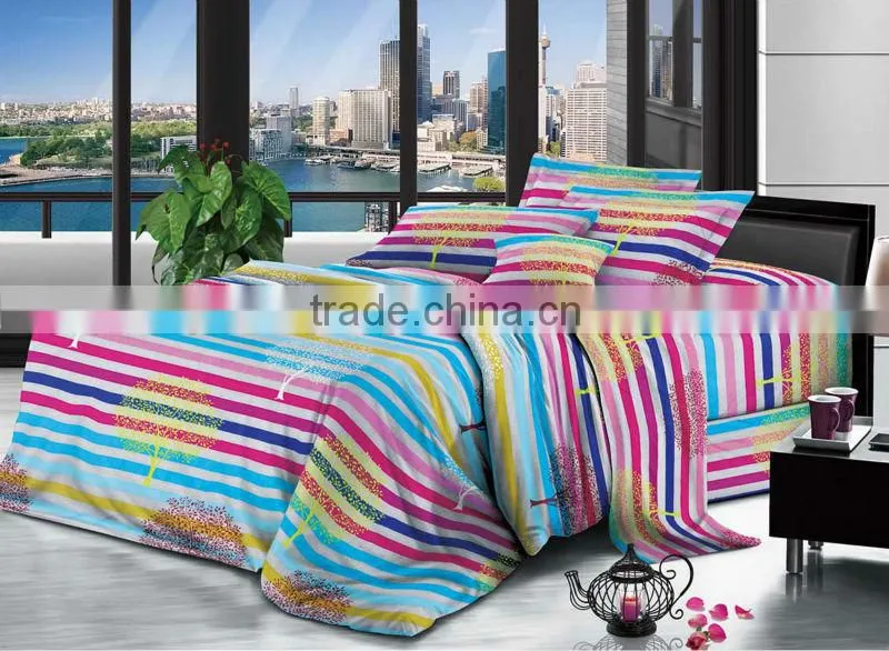 disperse/reactive printed polyester peach skin microfiber fabric for bed sheet