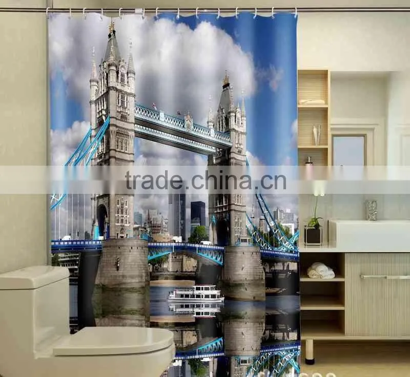 Photo Printed Various Bridge Shower Curtain