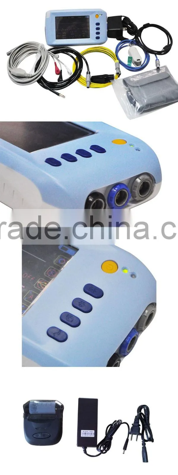 5.1 inch Standard parameters real time analysis economic multipara patient monitor manufacturer price