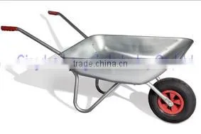 Green Tray 4-cu-ft. Folded steel Wheelbarrow wb4024