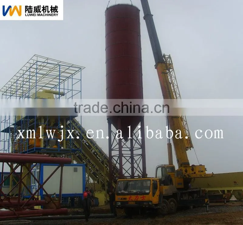 800T Concrete batching plant with bulk storage silo for cement