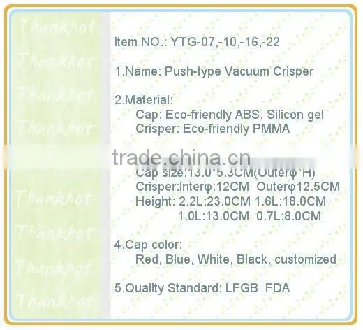 Vacuum plastic canister