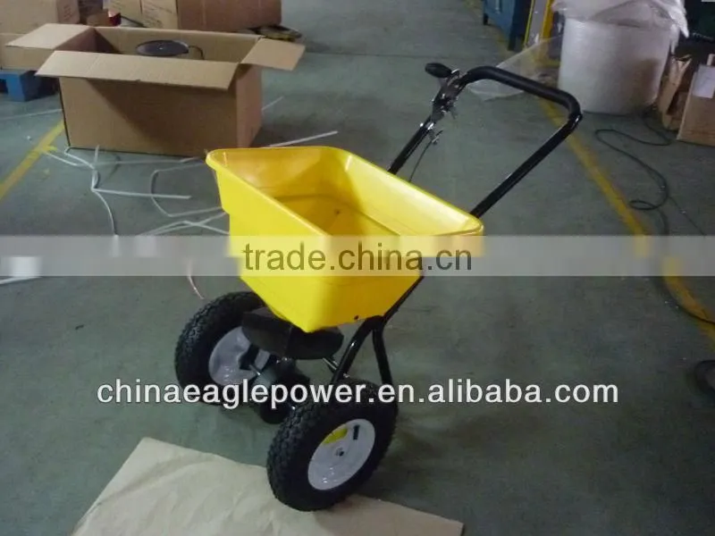 80LB walk behind fertilizer salt spreader