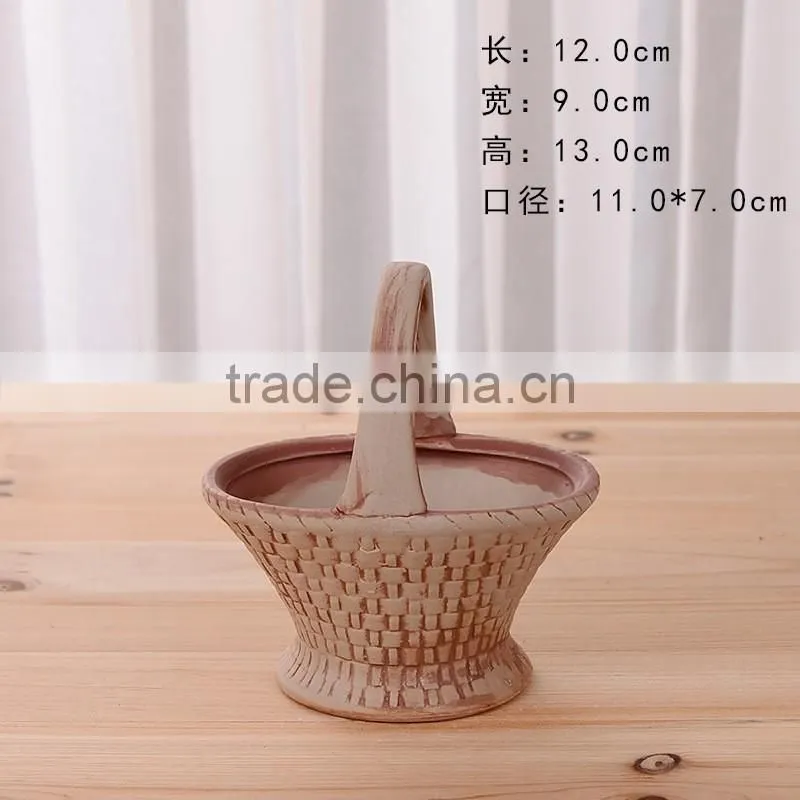 Ceramics Flower Pot for Home Office Desk Garden Decoration