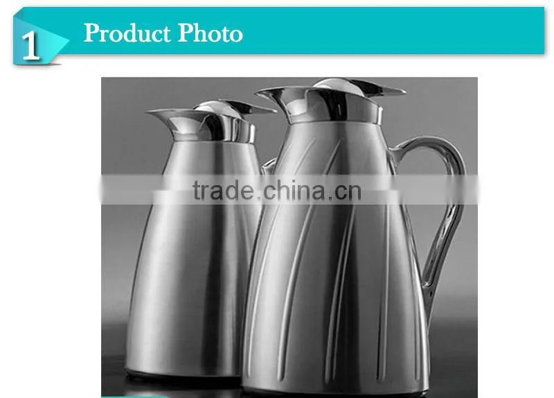 2014 Wholesale practical glass liner vacuum hotel jug(JGUD)