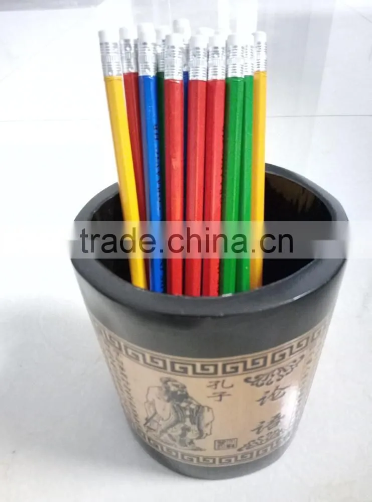 cheap wholesale wooden pencil with eraser