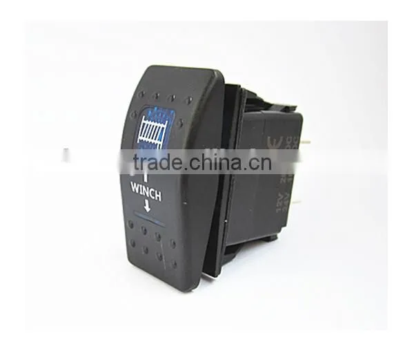 Rocker Switches with WINCH blue