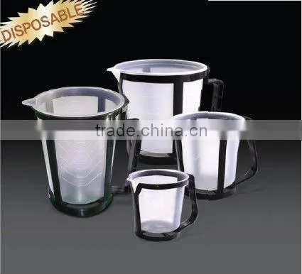 PP material plastic rigid paint mixing cup with holder