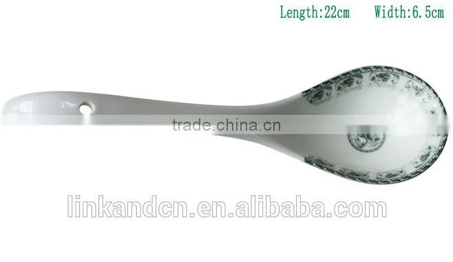 SP1521 Haonai Chinese ceramic spoon, ceramic soup spoon