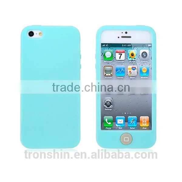 Light Orange Full Protective Soft Silicon Cell Phone Back Cover for iPhone5S