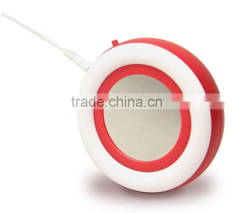 Winter USB Gadget Silicone Cup Mat, Rainbow Colorful Design USB Heat Warmer Coaster, Gift USB Cup Warm Coaster For Wholesale