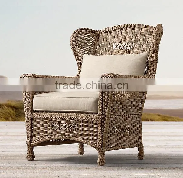 2017 Trade Assurance High Quality Unique style luxury round rattan handmade lawn and patio lounge chair