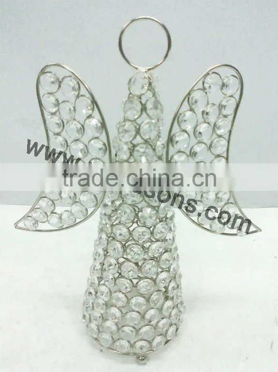 round crystal tea light candle holder