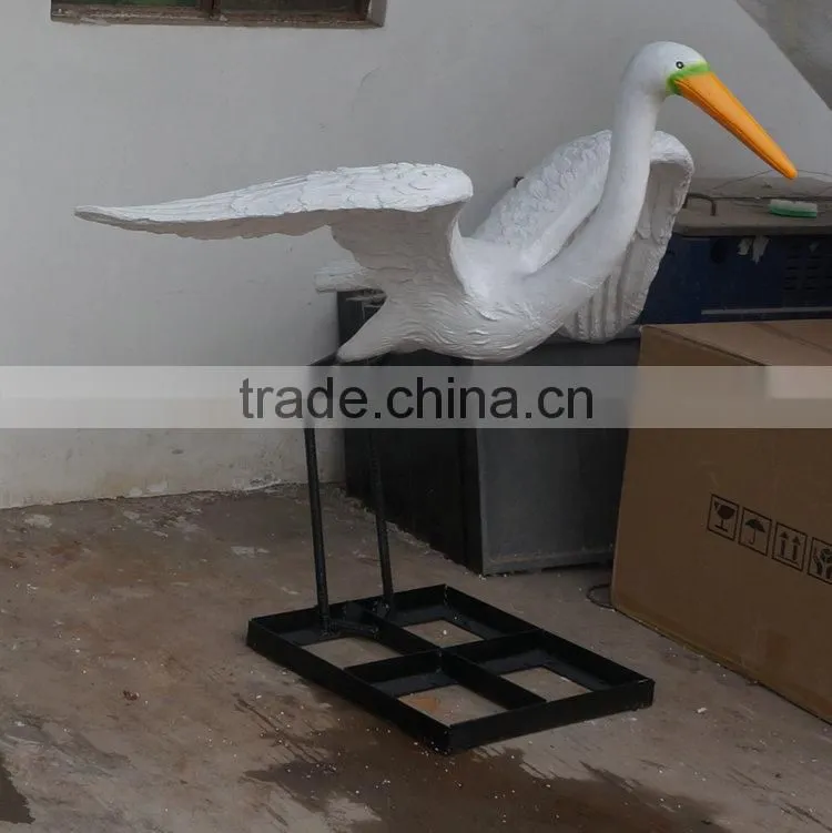 Customized life-size fiberglass sea gull figure