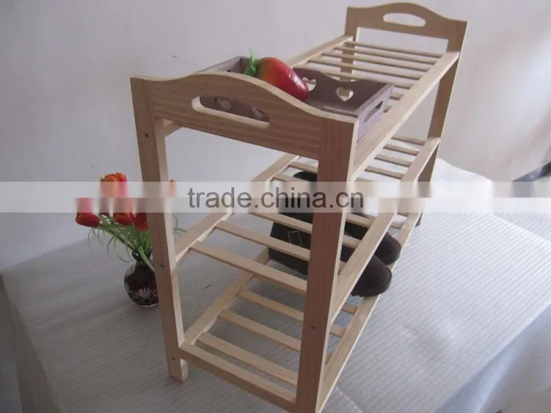 Homemade Solid Pine Wood Shoe Rack Furniture