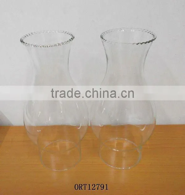 clear glass chimney