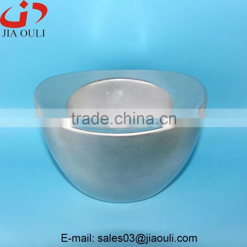 Silver and gold ingot shape planters pots, plant pots