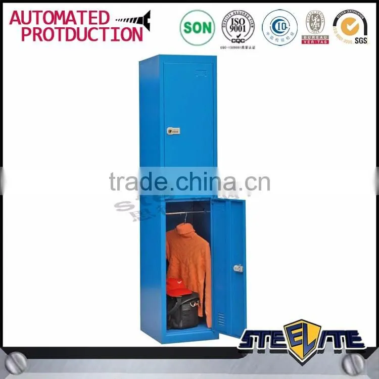 Easy assemble metal 2 door steel locker cabinet used school lockers for sale