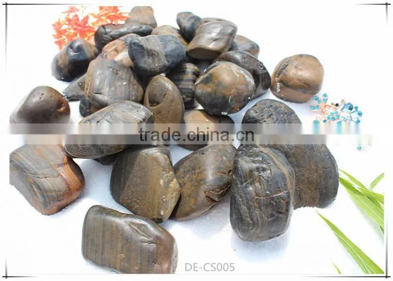 White Black Round Jade Pebble Wholesale