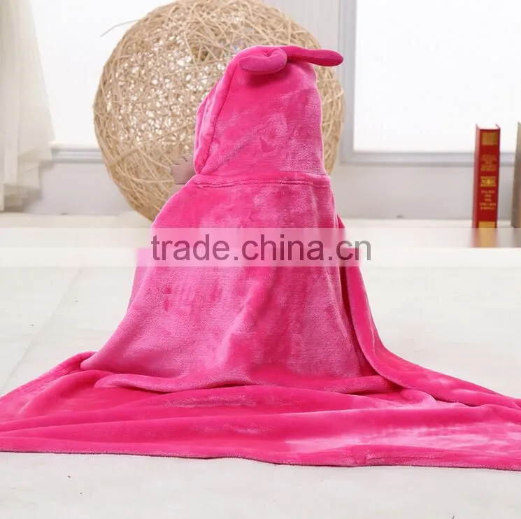 Wholesale animal shape baby bathrobe with hood baby blankets