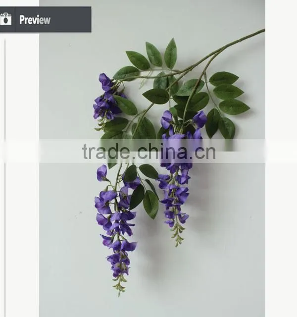 Hottest Artificial Wisteria Flowers For Wedding Decoration Restaurant Decorative Artificial Flower Wisteria