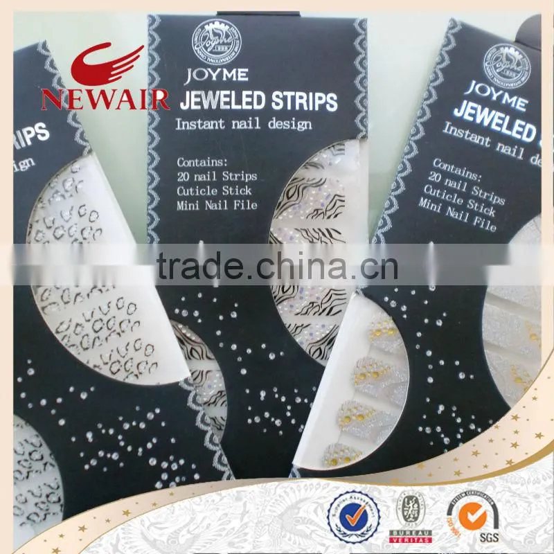 Jewel nail strips & 20pcs nail foil &nail wraps