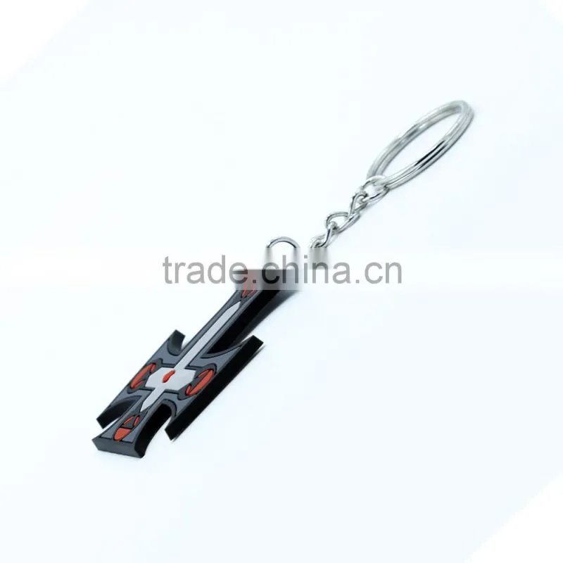 Promotional pvc keychains custom special keyrings 3D shape soft pvc keychain