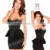 Overbust Zipper Steampunk Steel Bone Pirate Corset Tops