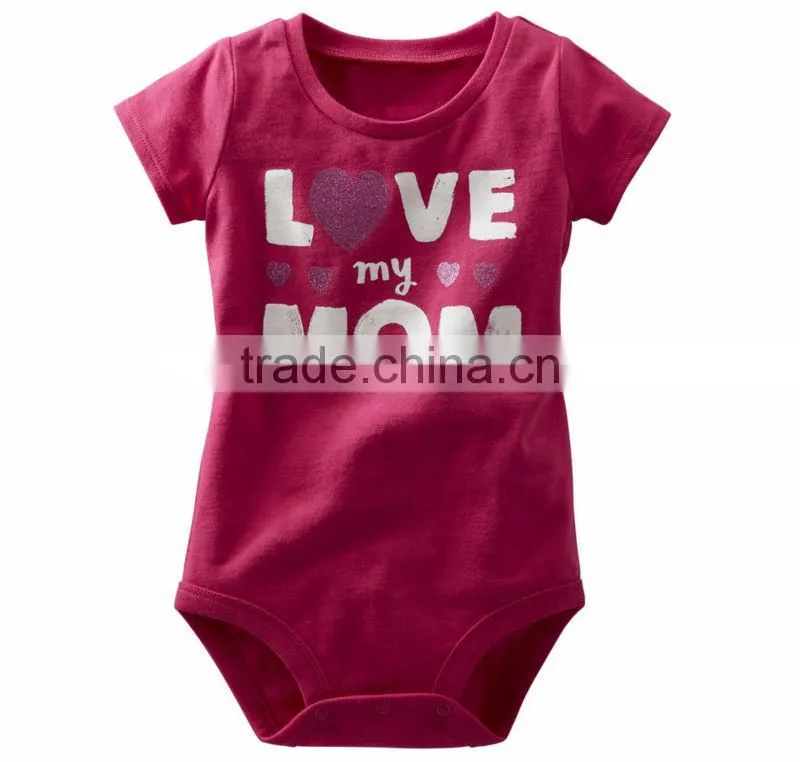wholesale kid baby letter printing rompers for children infant jumpsuit organic cotton baby rompers wholesale baby clothes