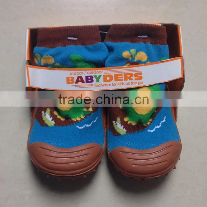 Wholesale Cute Baby Shoe Socks Toddlers Rubber Shoes Baby Skidders